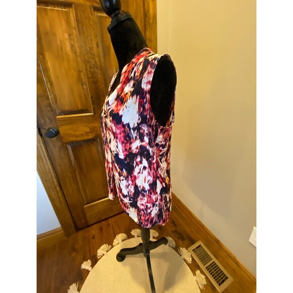 Rose & Olive Blouse  Plus Size ? XL Top Sleeveless High Low V Neck Cool Summer - Picture 4 of 9